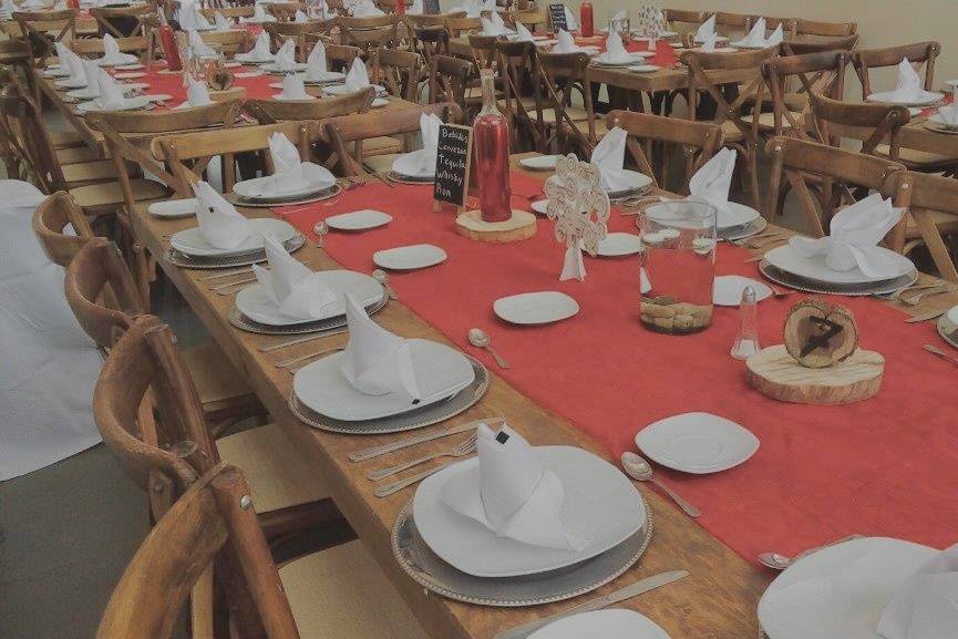 Mesa vintage-roja