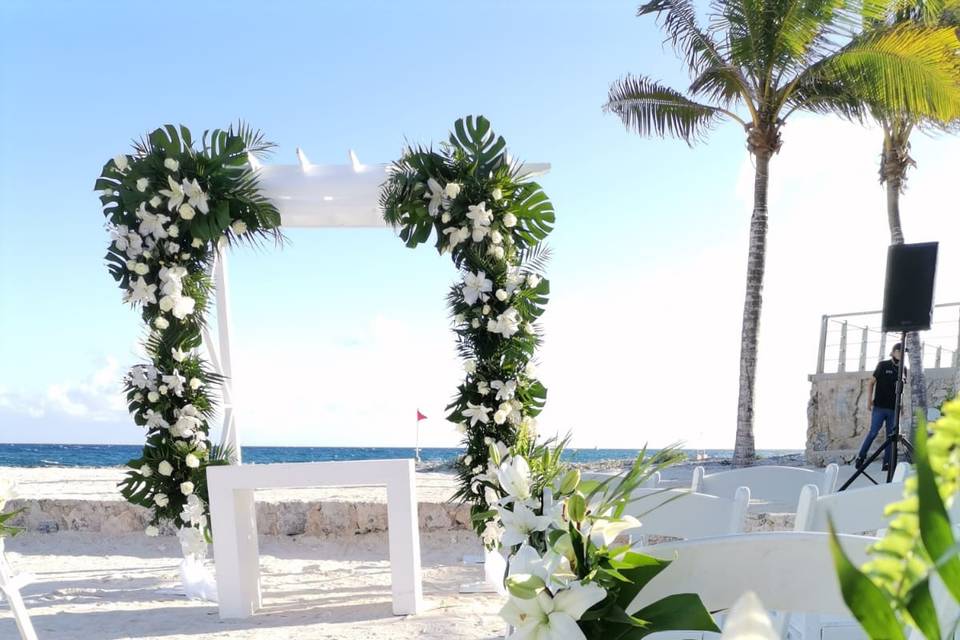 Gazebo en playa