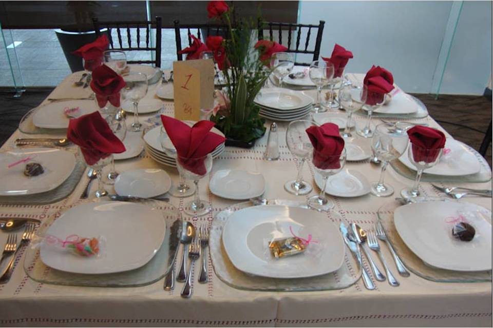 Menús y mobiliario para eventos