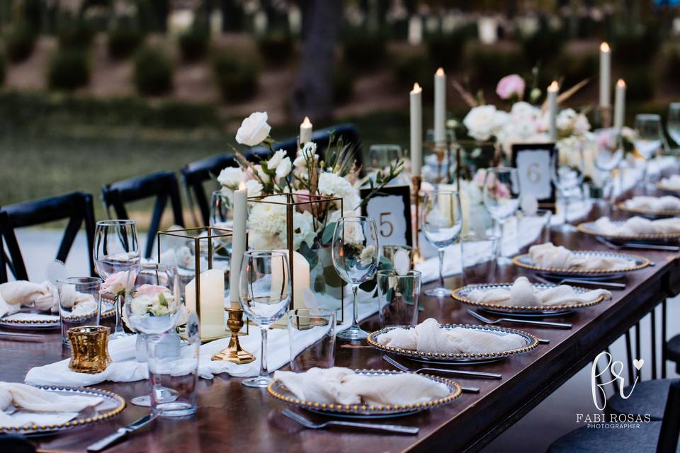 Boda montaje mesas