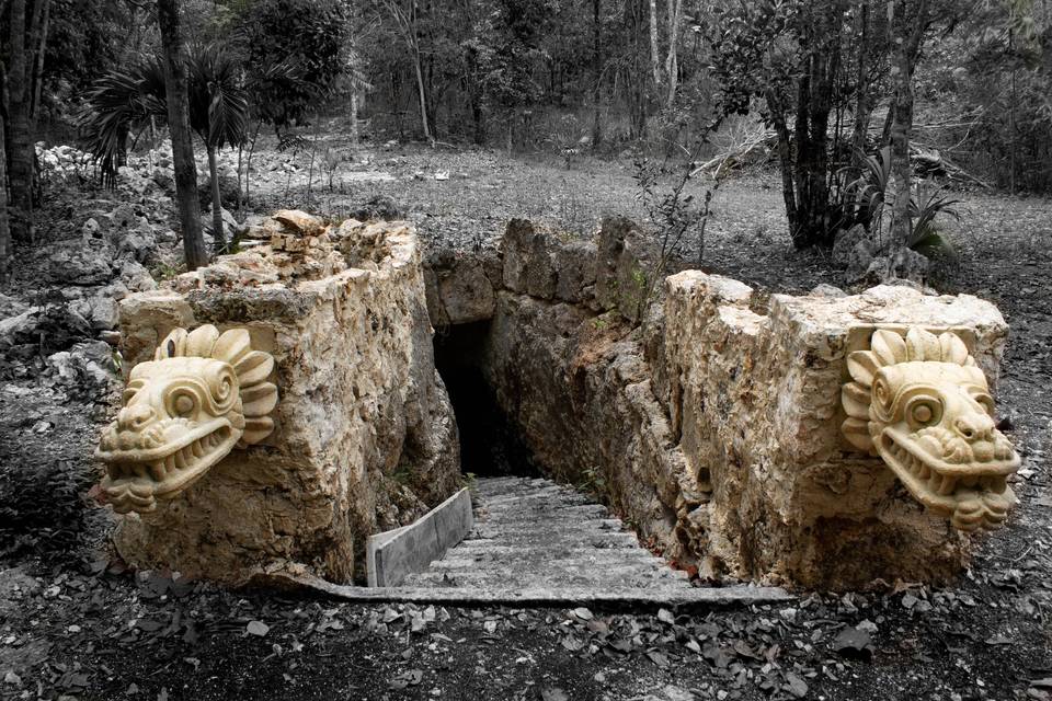 Entrada al cenote