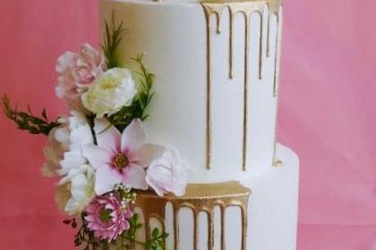 Drip cake y flores