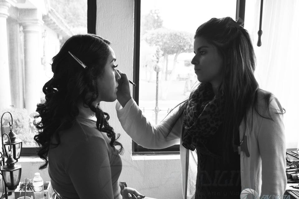 Sesión make-up novia