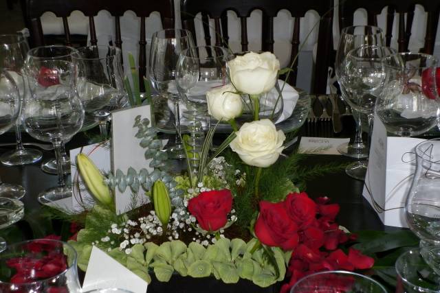 Centro de rosas económico