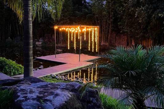 Pergola con luces