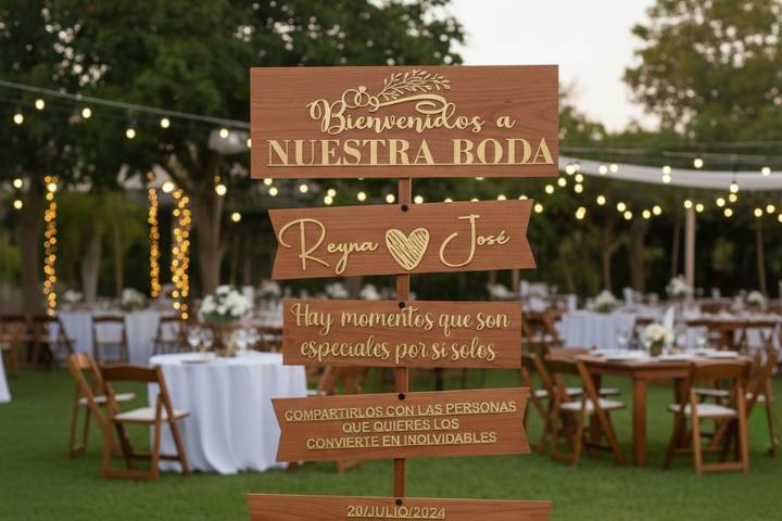 Señalética de bienvenida