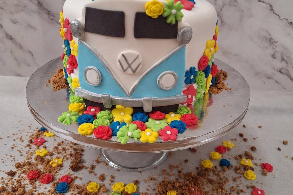 Pastel de cumpleaños la combi