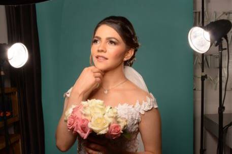 Fotografía con ciclorama verde