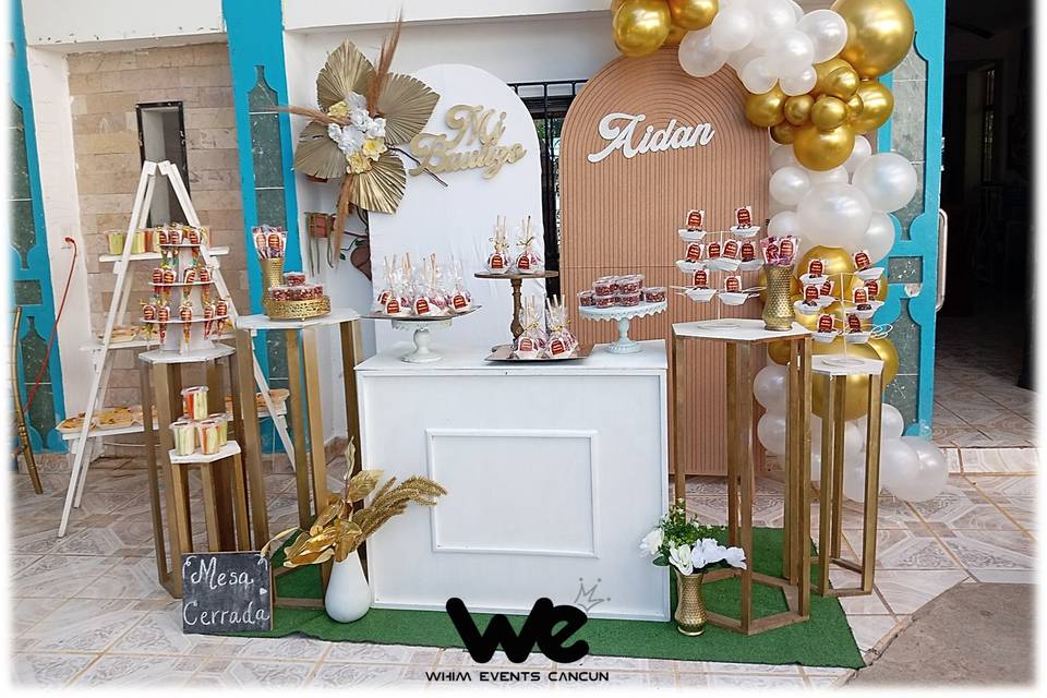 Mesa de dulces boho