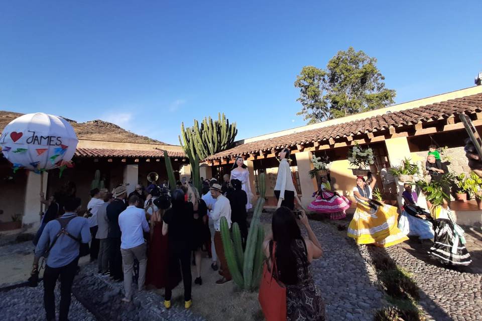 Novios en hacienda