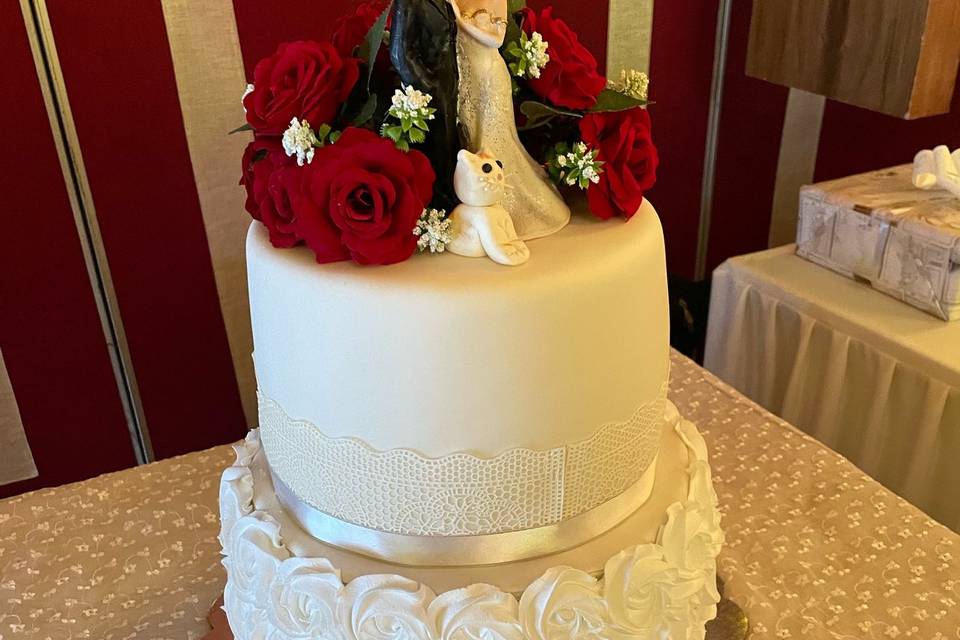 Pastel Fondant y Rosetas