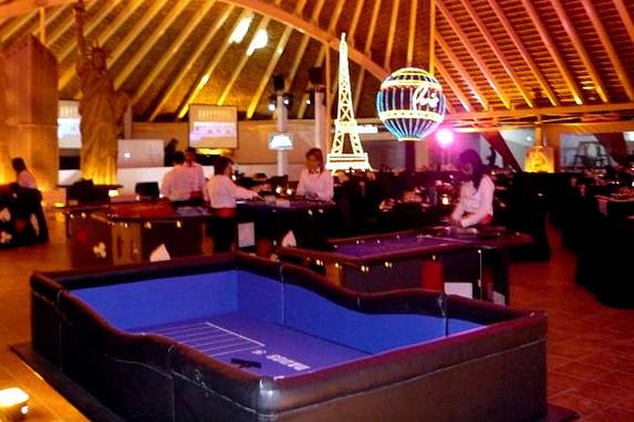 Mesas de casino y decoración
