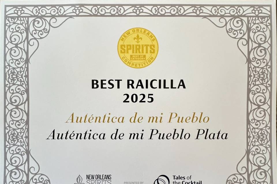 Medalla de major Raicilla