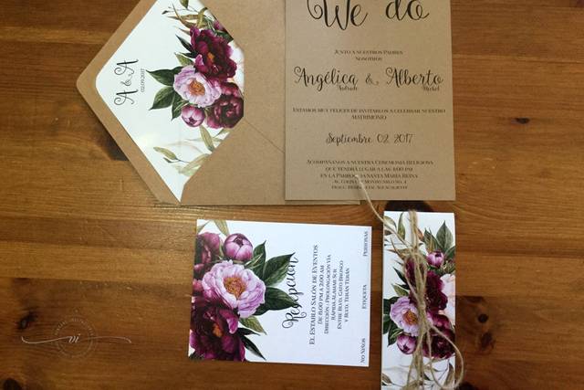 Invitaciones de Boda Originales y Diferentes Angelique