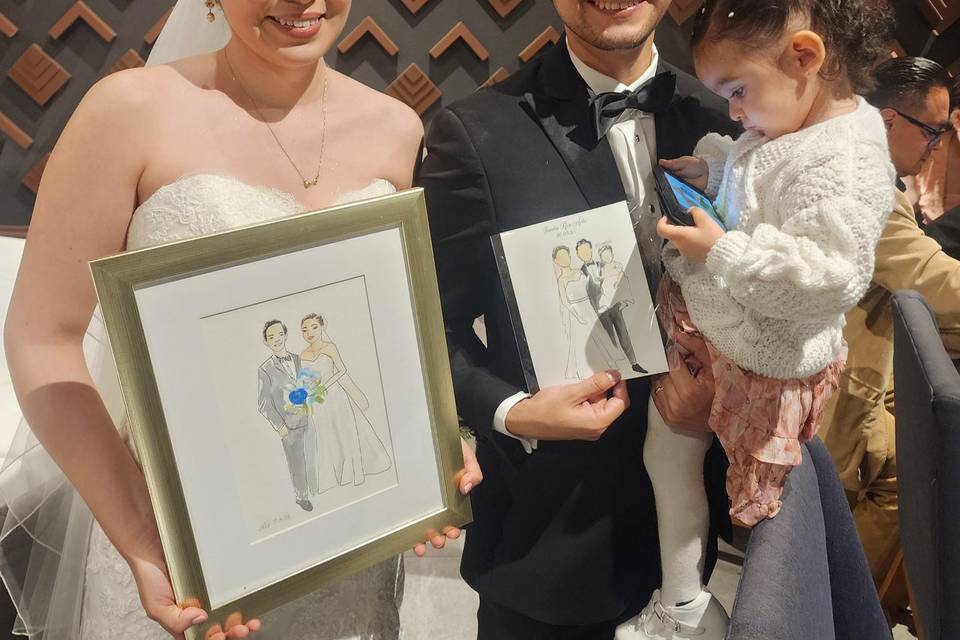 Acuarela novios