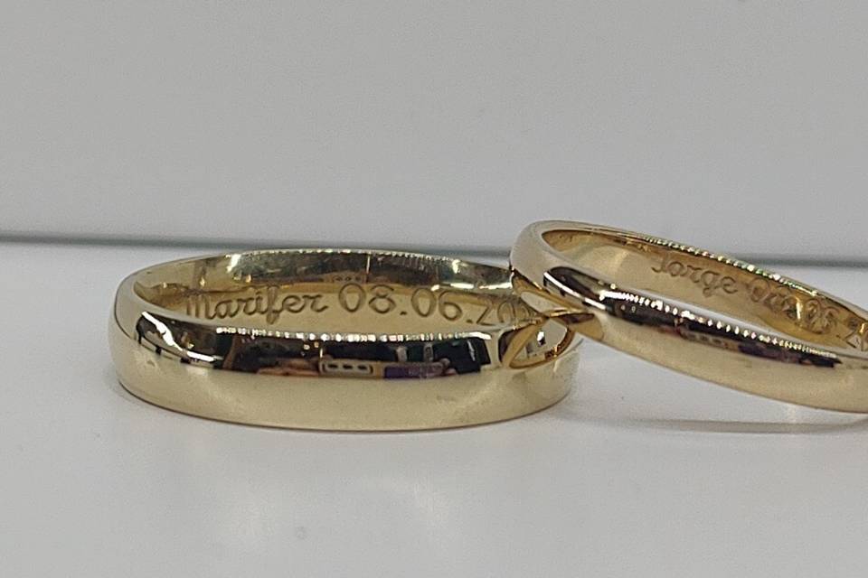 Argolla de matrimonio 14k