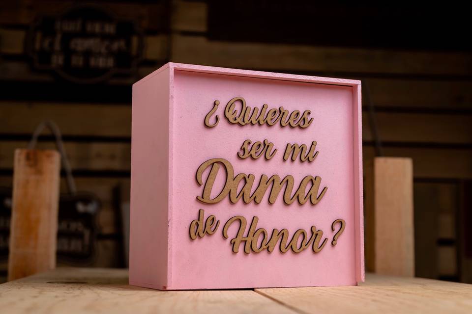 Caja para dama de honor