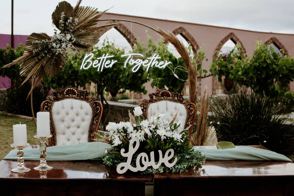 Mesa de novios