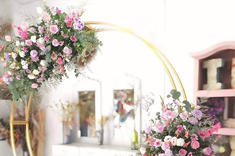 Back para mesa de novios