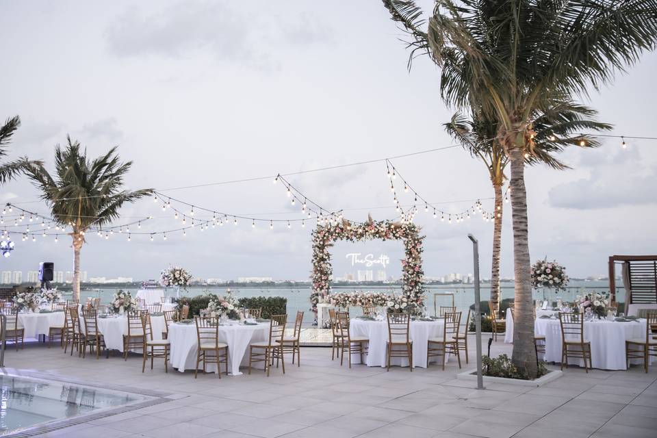 Recepcion en Amare Rooftop