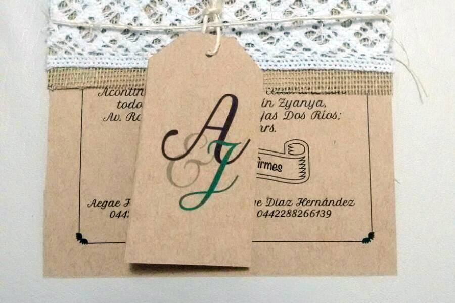 Invitación vintage