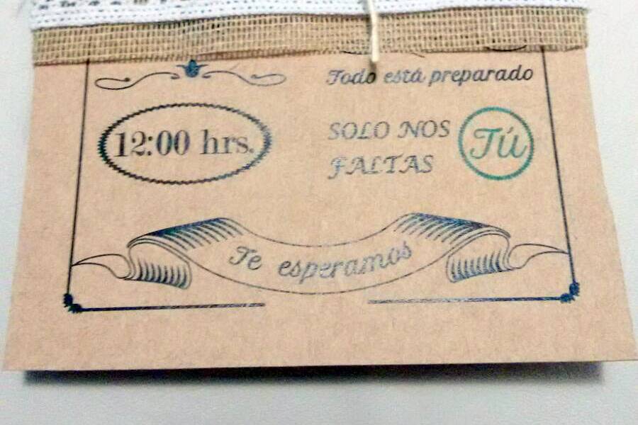 Invitación vintage