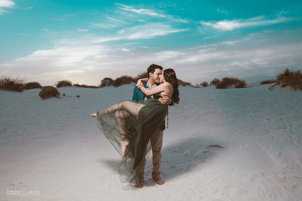 Pareja en la playa