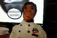 Chef en chocolate hecho a mano