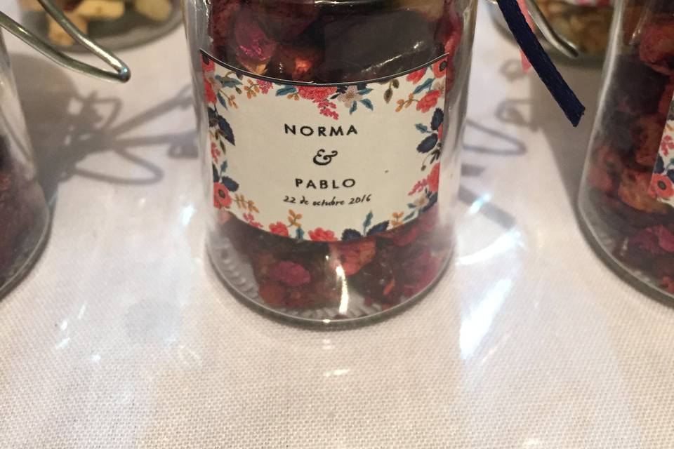 Frascos con infusión