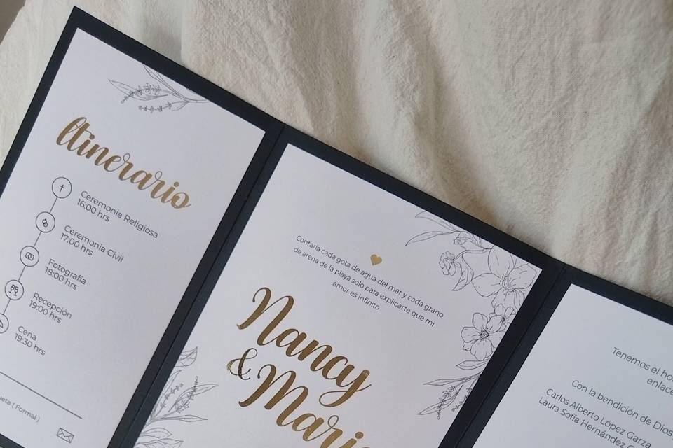 Invitación impresa