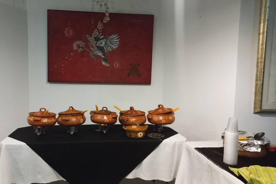 Ollas de barro para buffet