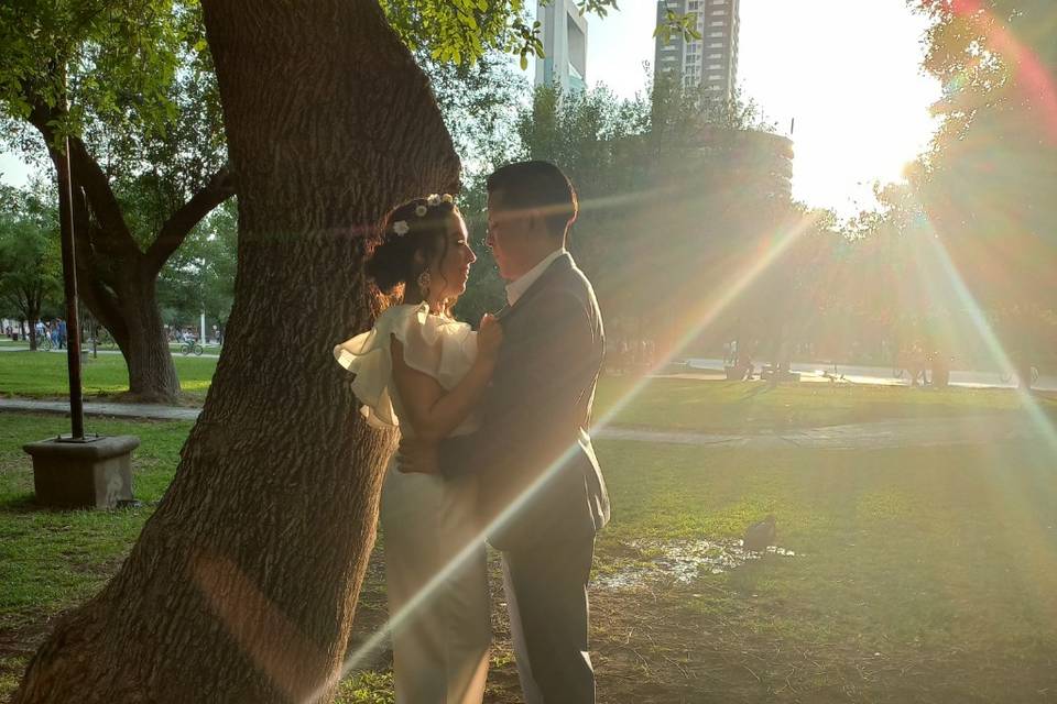 Sesión de fotos de novios