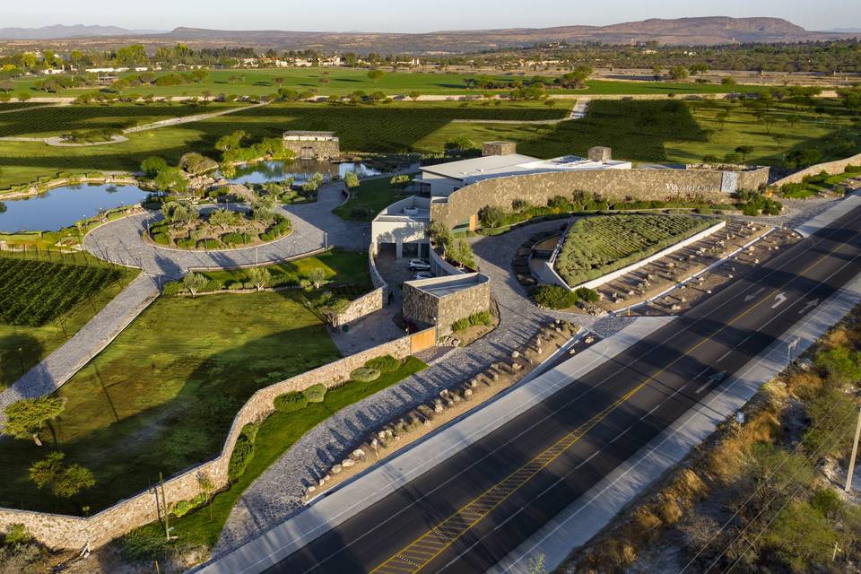 Toma aérea del paisaje