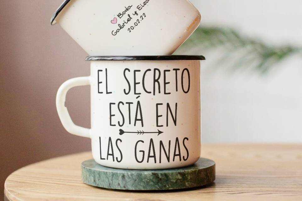 Taza de peltre sublimada