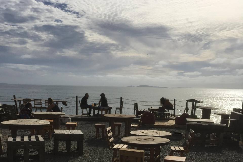 Patio con vista al mar