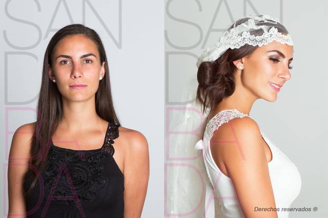 Una novia elegante y radiante