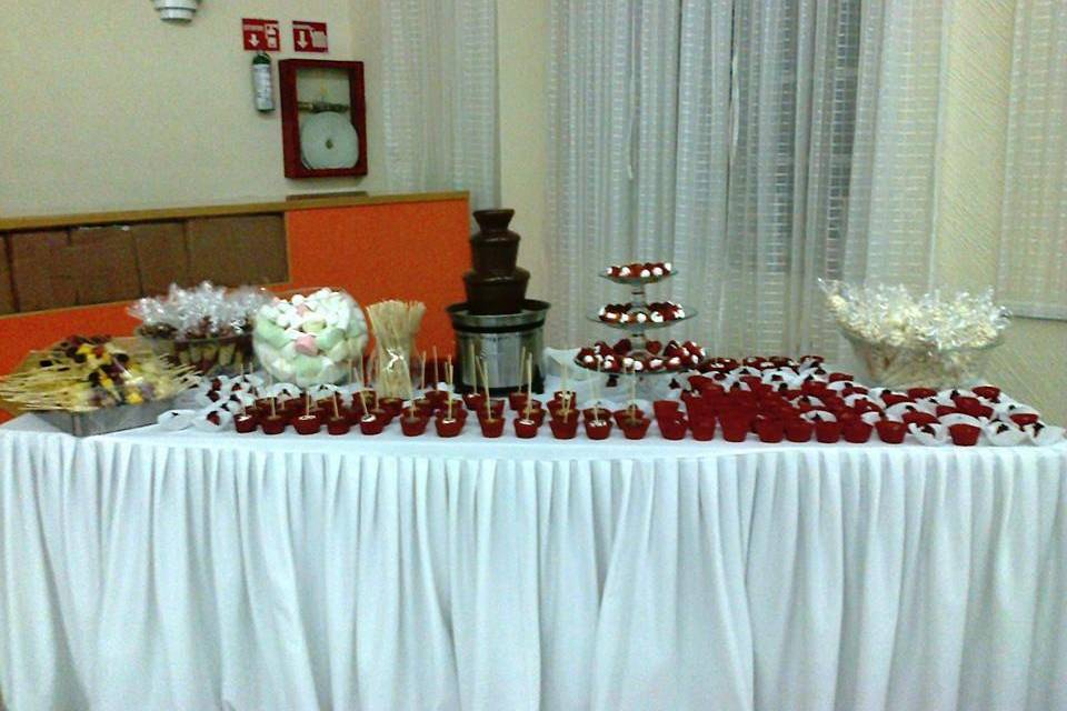 Mesa con fresas