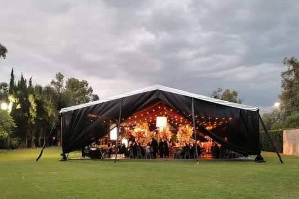 Carpa con plafón megro