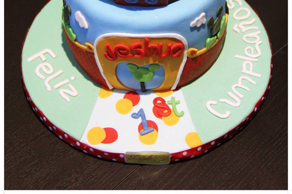 Pastel Mickey Mouse fondant