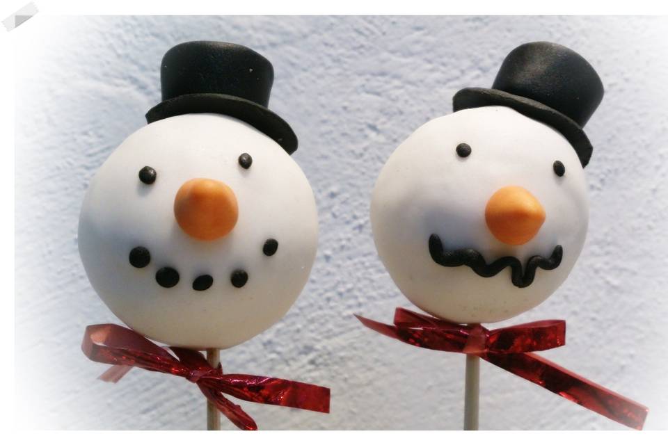 Cakepop´s muñeco nieve