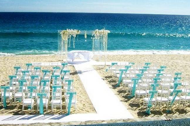 Decoració boda en la playa