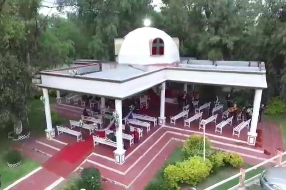 Capilla desde toma aérea