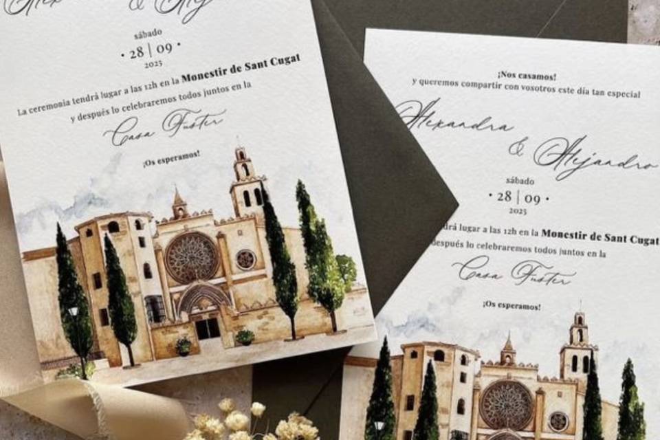Invitaciones de acuarelas
