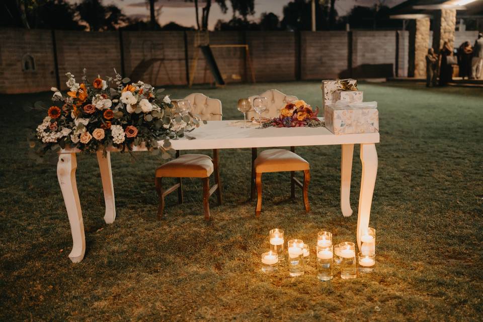 Boda A&J Mesa de novios