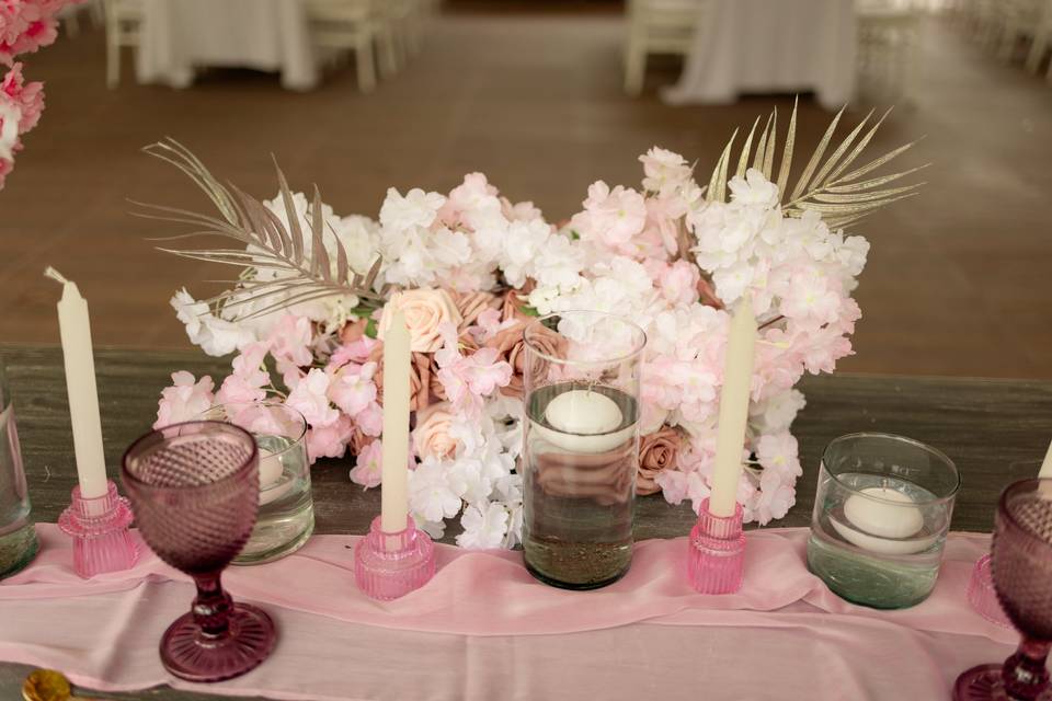 Mesa de novios sencilla