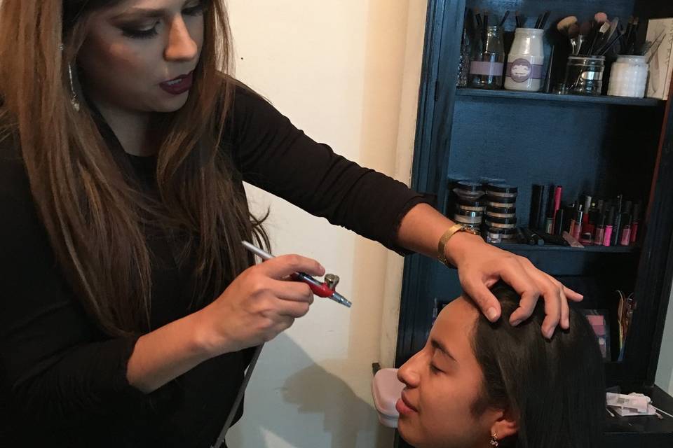 Maquillaje con aerografo