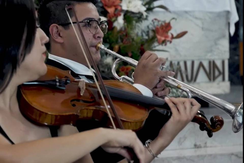 Violín y trompeta