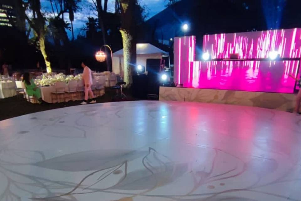 Pistas circular con vinil