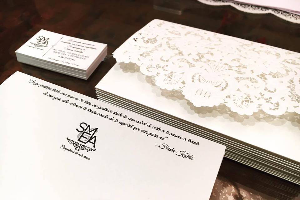 Invitación boda con sobre