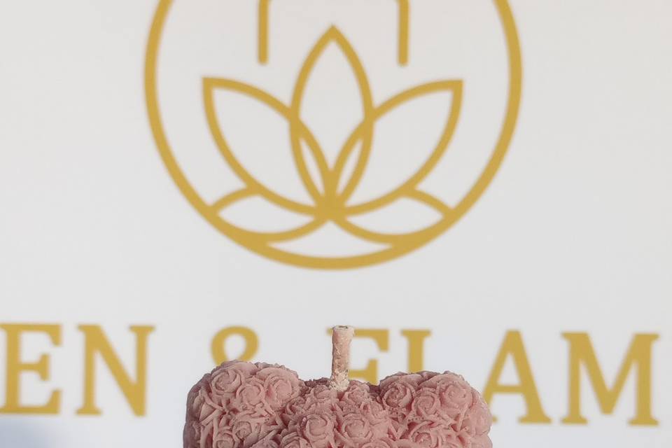Vela osito con rosas